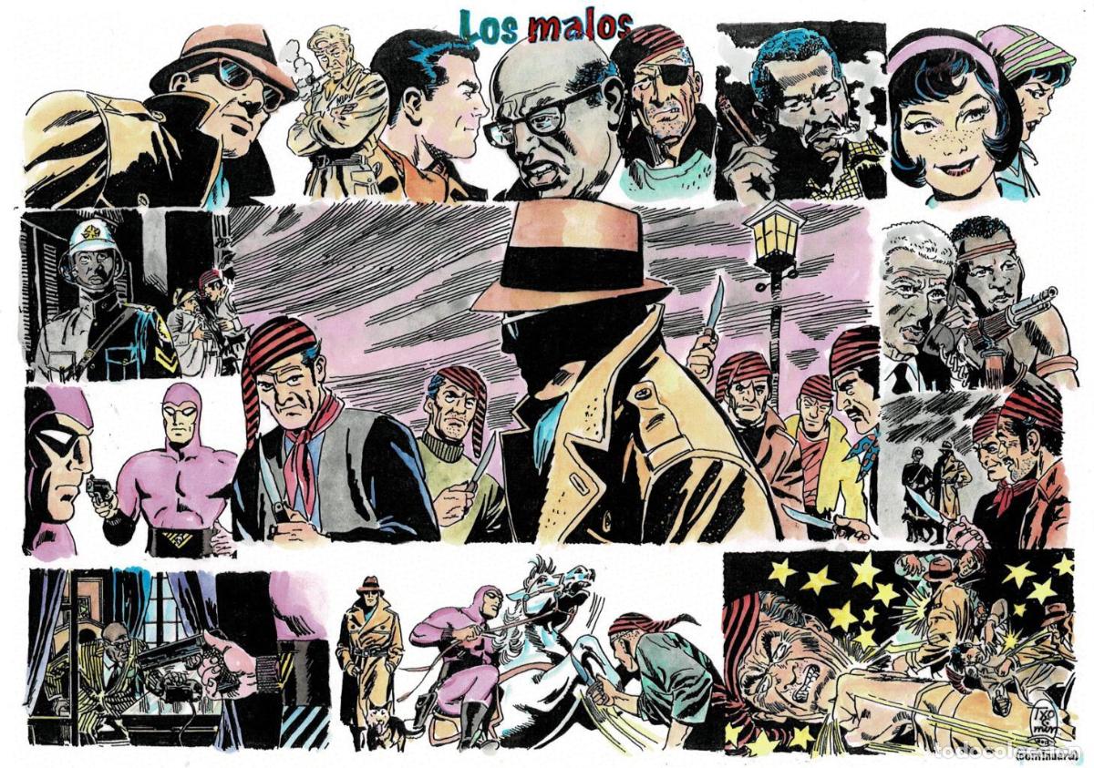 Cinema: Poster DIN 4 numero 1502: The Phantom-El Fantasma: version coloreada de Los malos