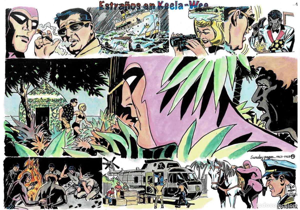 Kino: Poster DIN 4 numero 1512: The Phantom-El Fantasma: version coloreada de Extra&ntilde;os en Keela-Wee