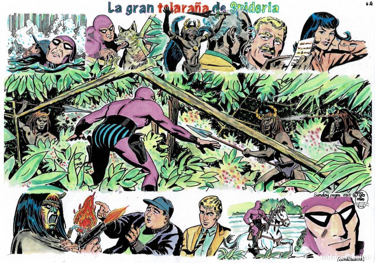 Kino: Poster DIN 4 numero 1523: The Phantom-El Fantasma: version coloreada de La gran telara&ntilde;a de Spideria