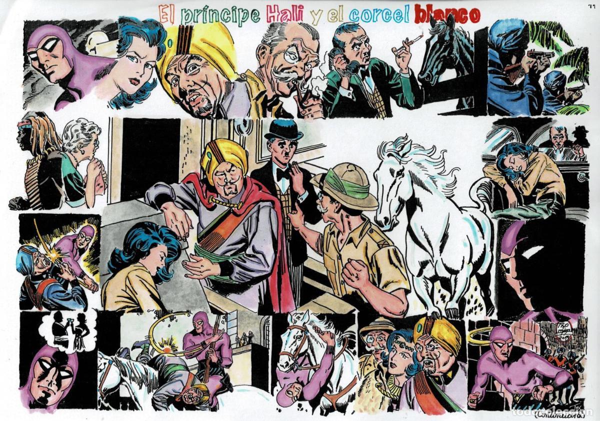 Kino: Poster DIN 4 numero 1504: The Phantom-El Fantasma: version coloreada de El principe Hali y el corcel
