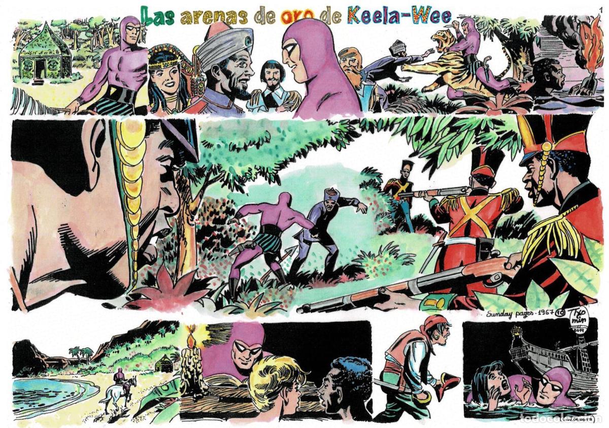 Kino: Poster DIN 4 numero 1509: The Phantom-El Fantasma: version coloreada de Las arenas de oro de Keela-W