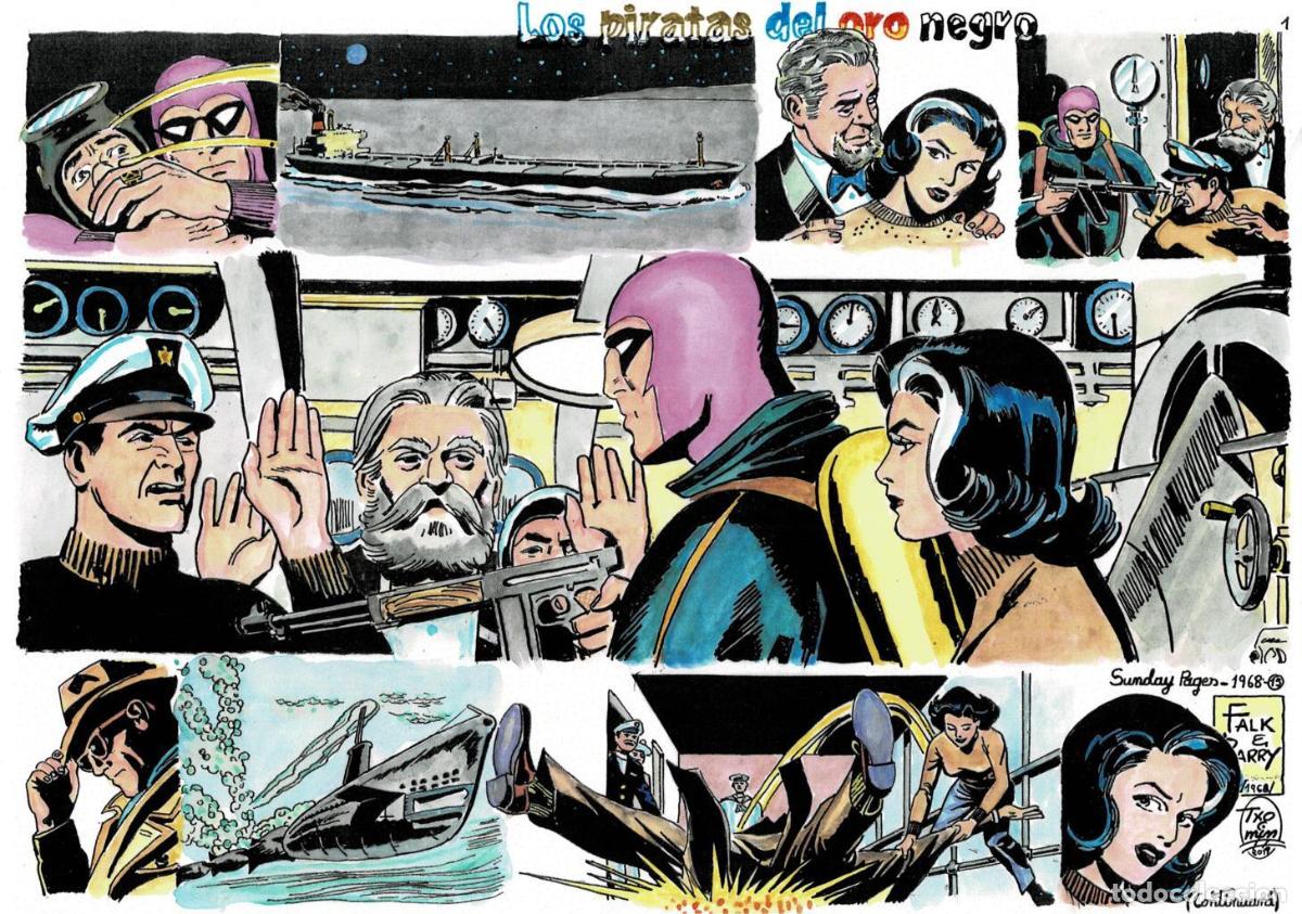 Kino: Poster DIN 4 numero 1514: The Phantom-El Fantasma: version coloreada de Los piratas del oro negro
