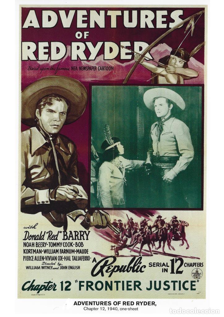Cine: Poster DIN 4 numero 1003: Adventures of Red Ryder, chapter 12, 1940: Frontier Justice: Donald Red Ba
