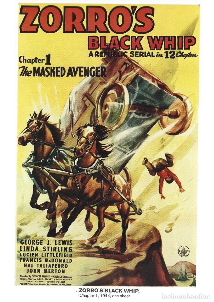 Cinema: Poster DIN 4 numero 1050: Zorro's Black Whip, chatper 1, 1944: The Masked Avenger: George J.Lewis