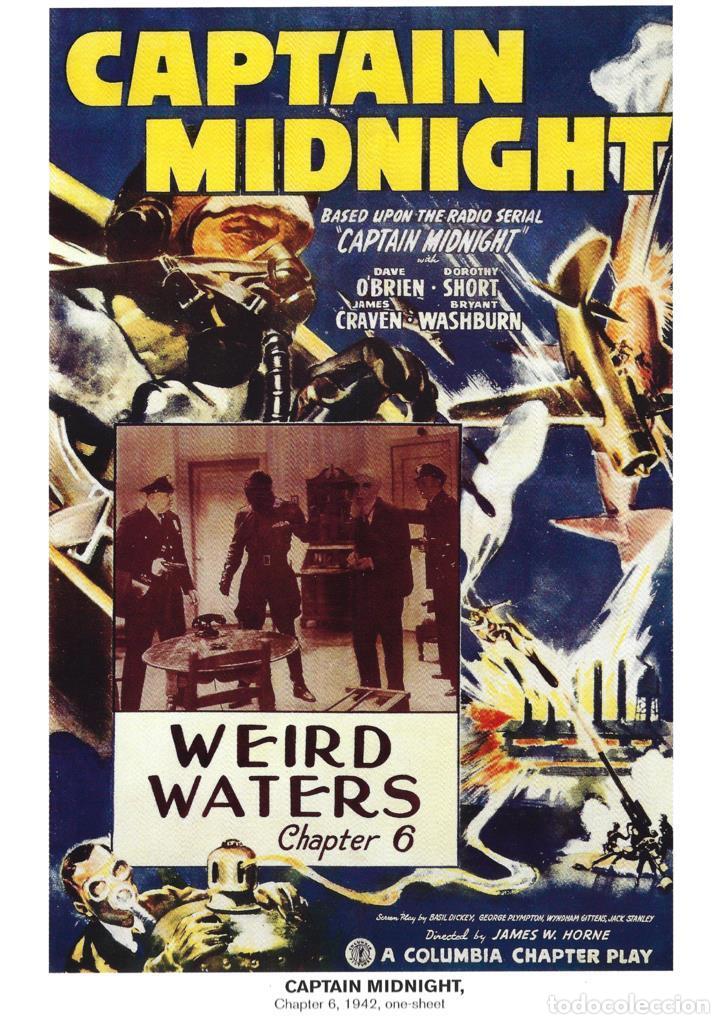 Cinema: Poster DIN 4 numero 1014: Captain Midnight, chapter 6, 1942: Weird Waters: Dave O'brien, Dorothy Sho
