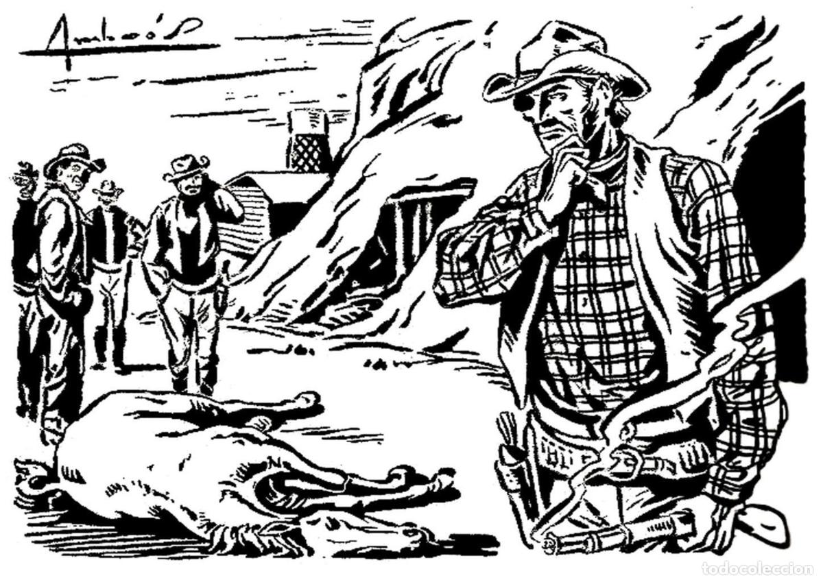 Kino: Poster DIN 4 numero 1183: AMBROS: escena oeste novelas Buffalo-Bisonte ilustrada