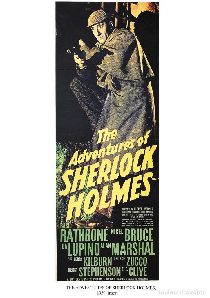 Cinema: Poster DIN 4 numero 1245: The Adventures of Sherlock Holmes, 1939, insert: Basil Rathbone, Nigel Bru