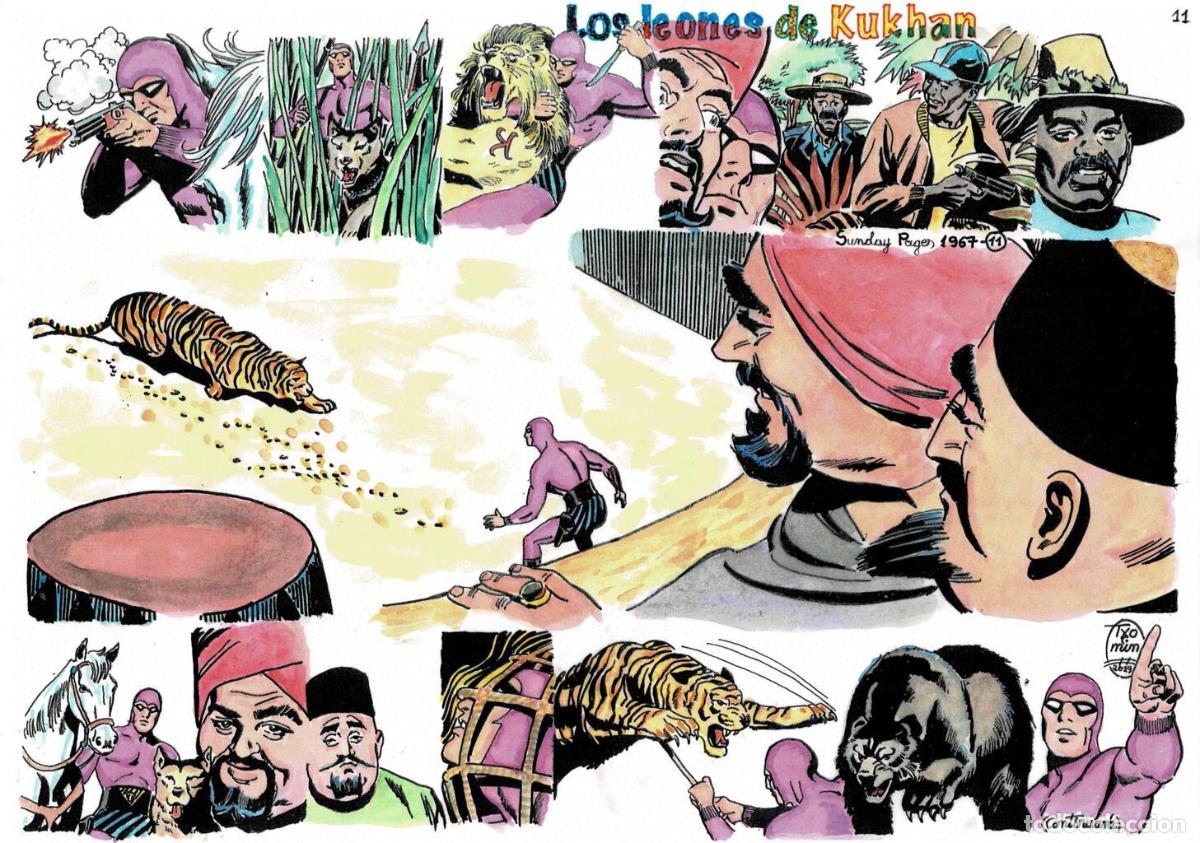 Cinema: Poster DIN 4 numero 1510: The Phantom-El Fantasma: version coloreada de Los leons de Kukhan