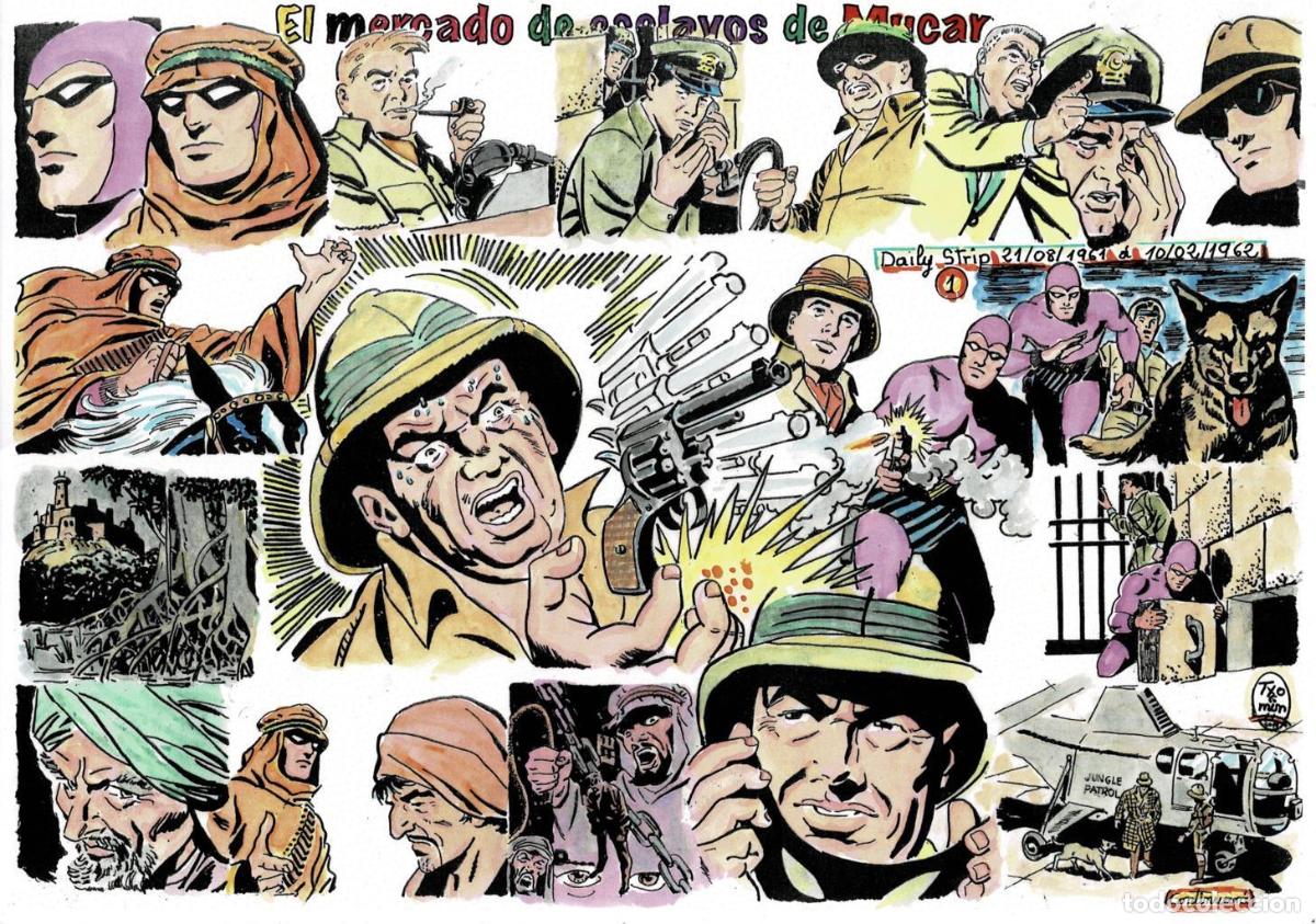 Cinema: Poster DIN 4 numero 1530: The Phantom-El Fantasma: version coloreada de El mercado de esclavos de Mu