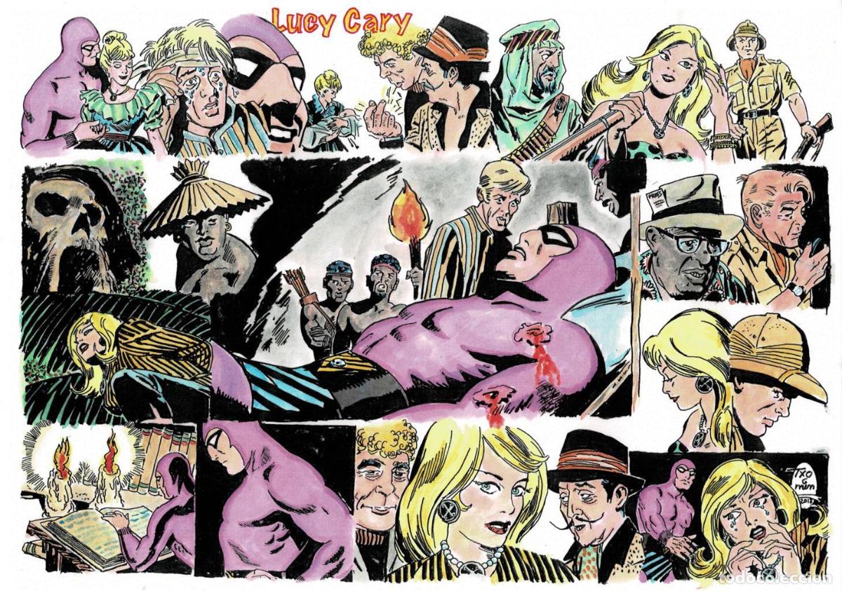 Cinema: Poster DIN 4 numero 1501: The Phantom-El Fantasma: version coloreada de Lucy Cary