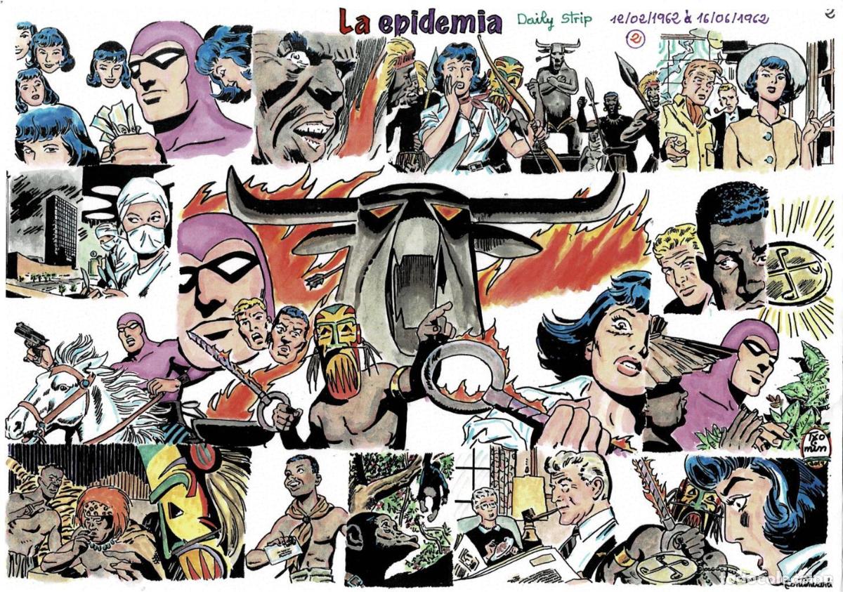 Cinema: Poster DIN 4 numero 1531: The Phantom-El Fantasma: version coloreada de La epidemia