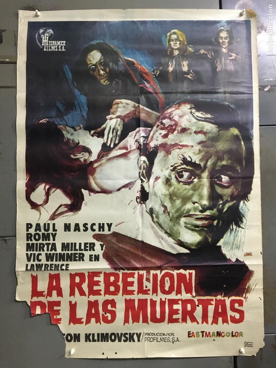 Cine: AEX50 LA REBELION DE LAS MUERTAS PAUL NASCHY POSTER ORIGINAL 70X100 ESTRENO h0