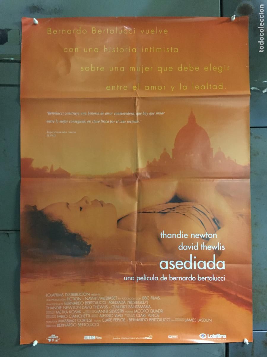 Cine: AEX53 ASEDIADA BERNARDO BERTOLUCCI POSTER ORIGINAL 70X100 ESTRENO h1