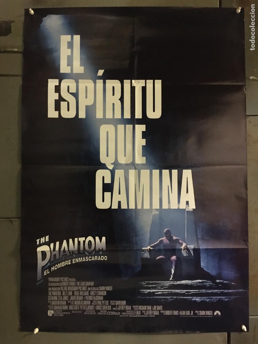 Cine: AEX56 THE PHANTOM EL HOMBRE ENMASCARADO BILLY ZANE POSTER ORIGINAL 70X100 ESTRENO h0