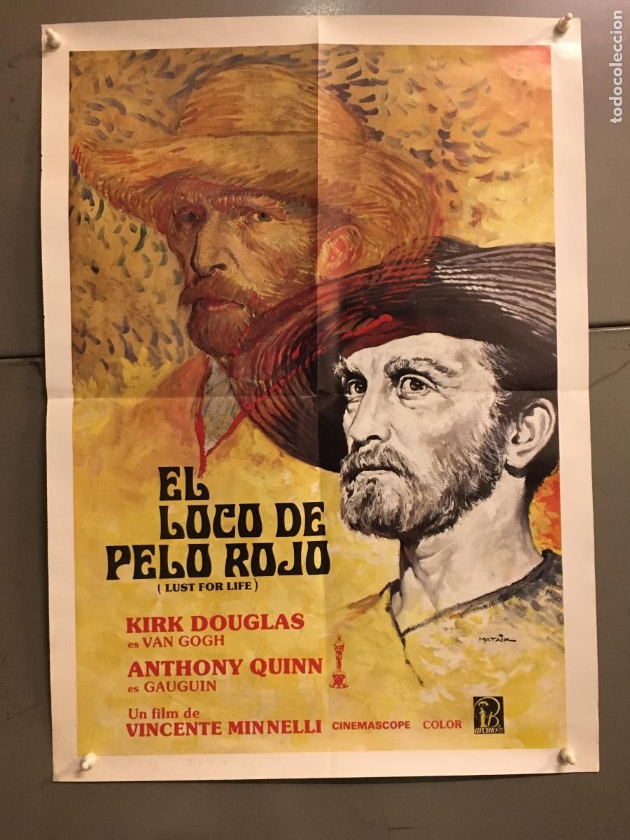 Cine: AEX59 EL LOCO DEL PELO ROJO KIRK DOUGLAS VINCENT MINNELLI POSTER ORIGINAL 50X70 R-80'S h0