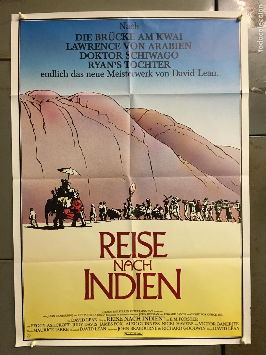 Cine: AEX62 PASAJE A LA INDIA DAVID LEAN POSTER ORIGINAL ALEMAN 60X84 h3