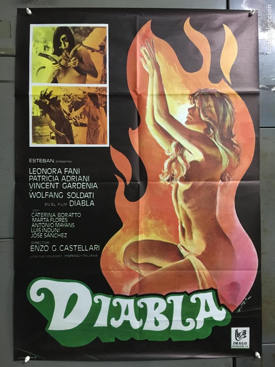 Cine: AEX70 DIABLA PATRICIA ADRIANI TERROR SEXY POSTER ORIGINAL 70X100 ESTRENO h0