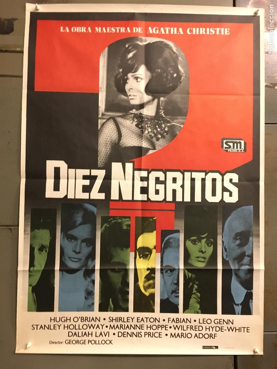 Cine: AEX71 DIEZ NEGRITOS SHIRLEY EATON AGATHA CHRISTIE POSTER ORIGINAL 70X100 h2