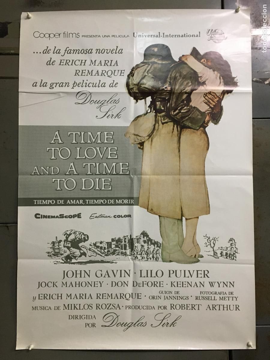 Cine: AEX89 TIEMPO DE AMAR TIEMPO DE MORIR JOHN GAVIN DOUGLAS SIRK POSTER ORIGINAL 70X100 ESPA&Ntilde;OL h0