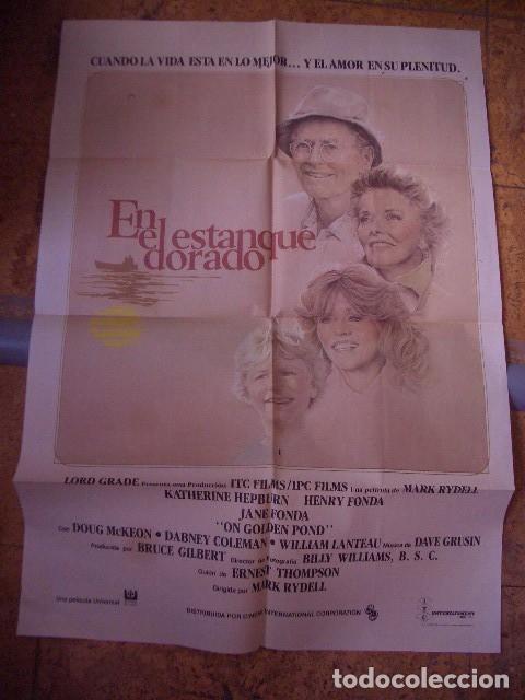 Cinema: P&oacute;ster original de cine 70x100xm de el EN EL ESTANQUE DORADO, KATHERINE HEPBURN ,HENRY FONDA - JAN