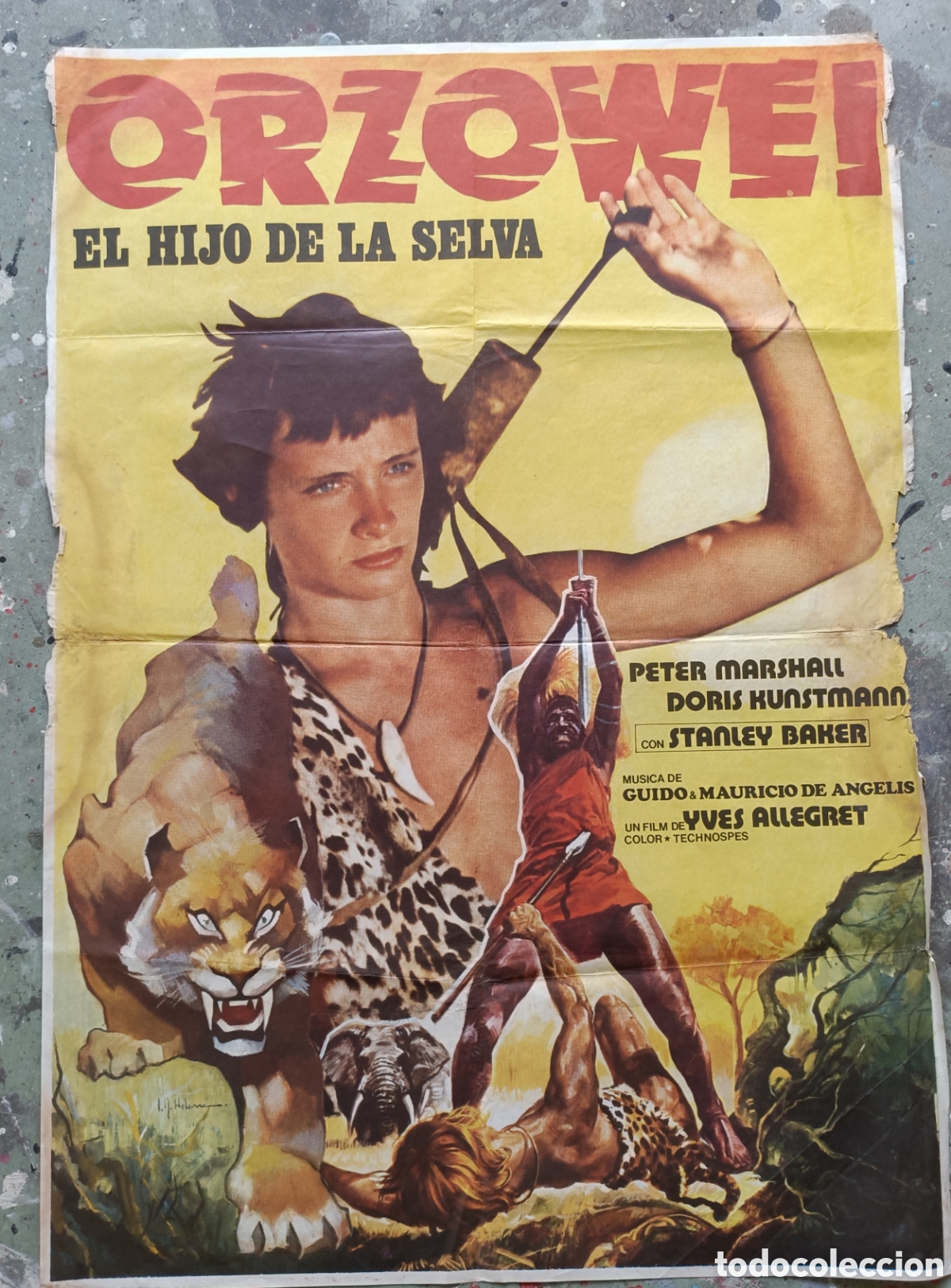 Cine: Cartel de cine. Orzowei. El hijo de la selva