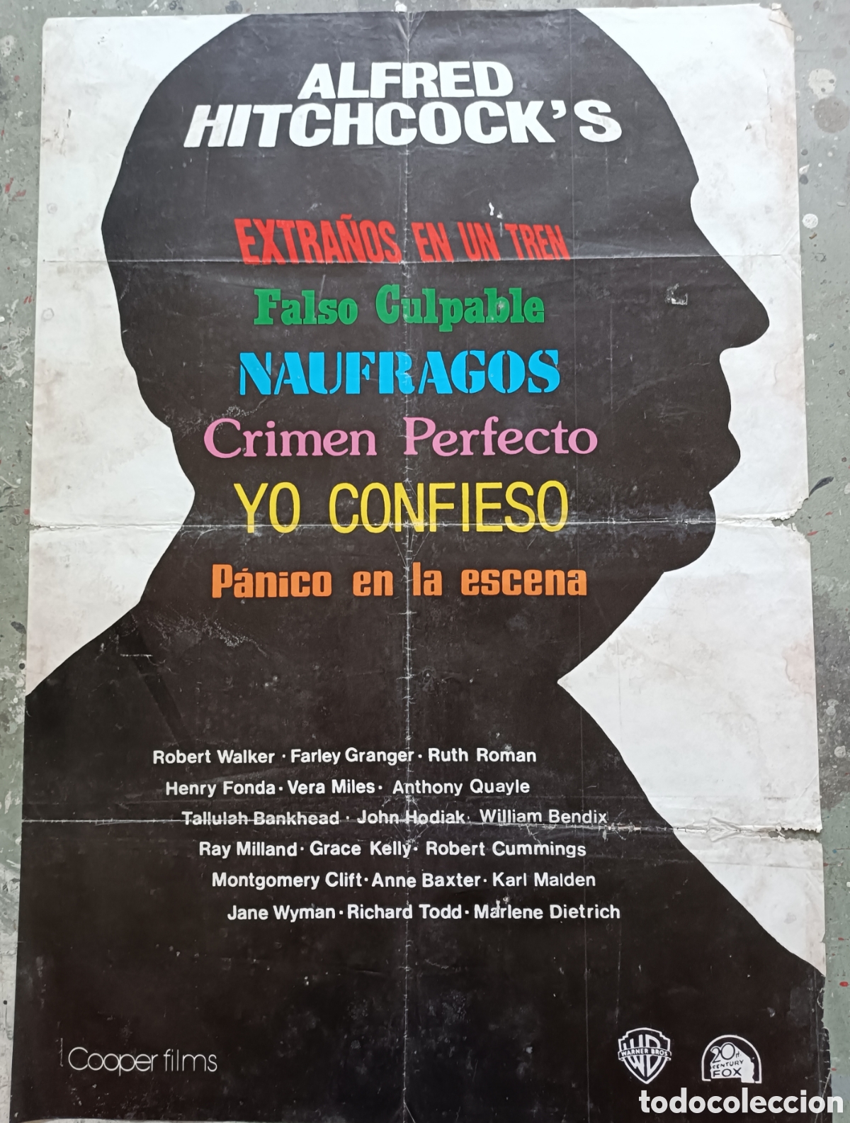 Cine: Cartel de cine. Alfred Hitschcock