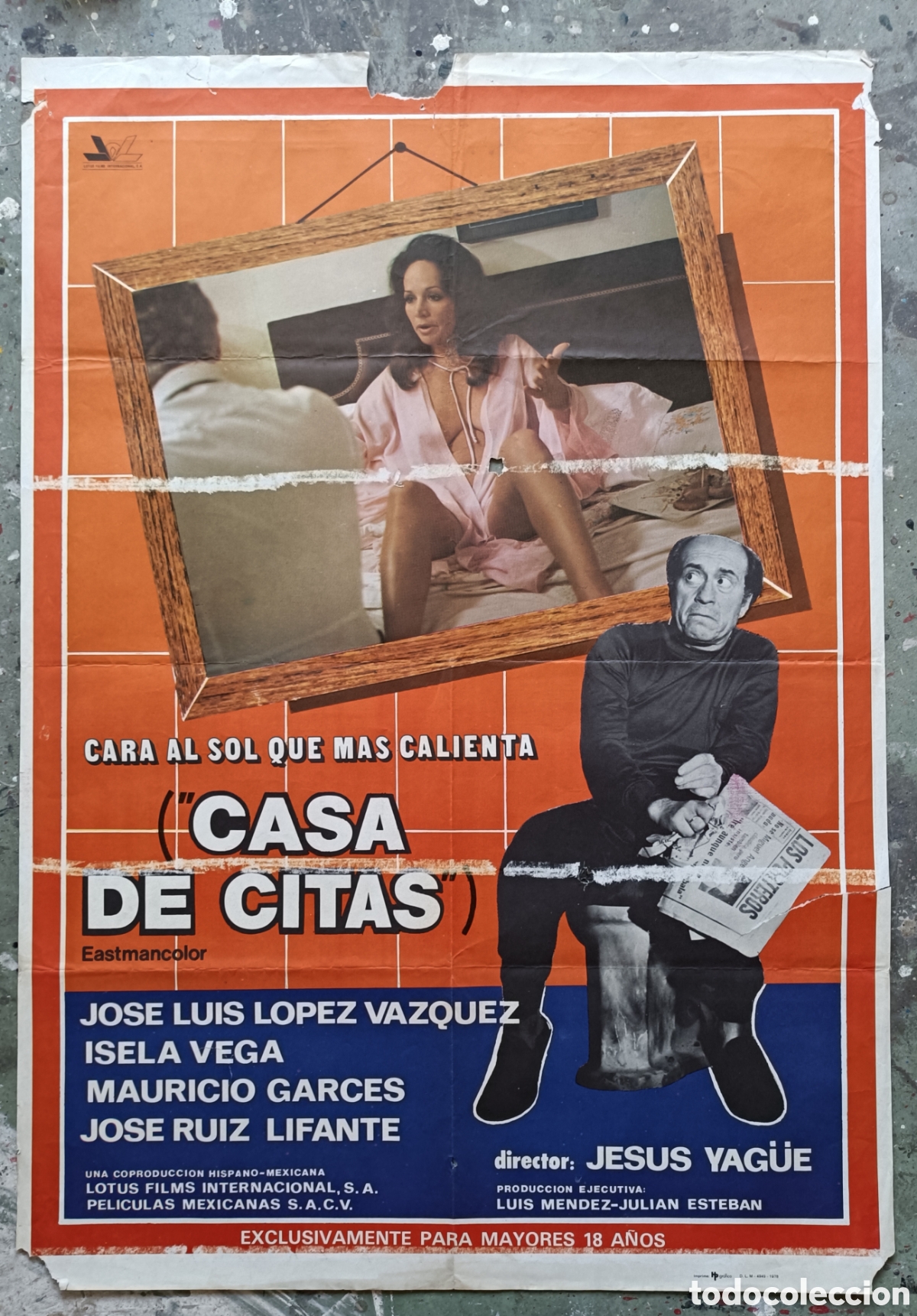 Cine: Cartel de cine. Casa de citas.