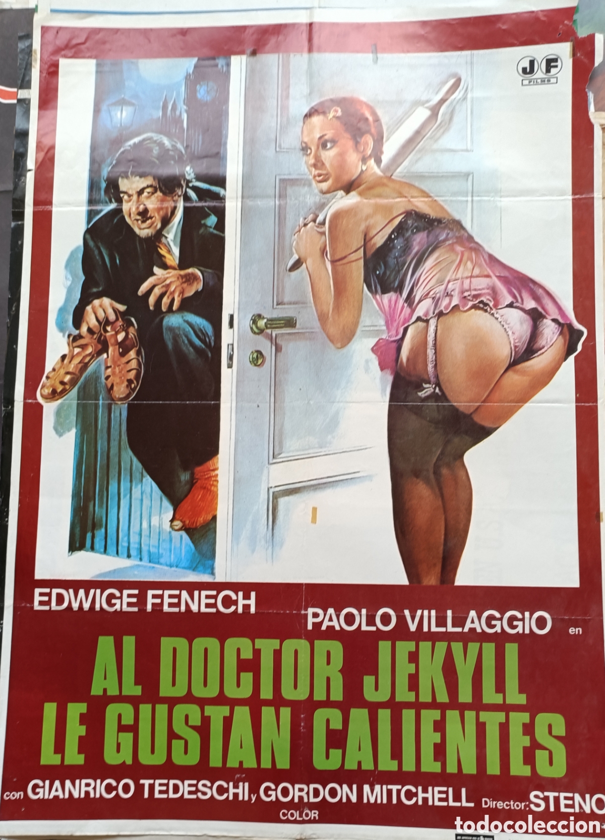 Cine: Cartel de cine. Al doctor Jekyll le gustan calientes.