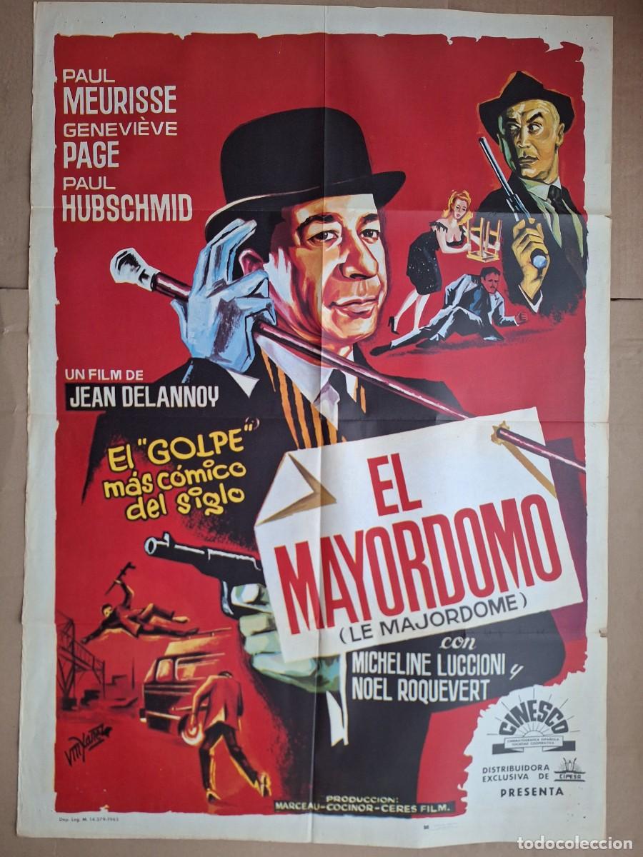 Cine: CARTEL CINE PELICULA EL MAYORDOMO MICHELINE LUCCIONI NOEL ROQUEVERT 1965 A 225