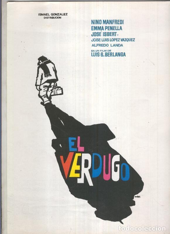 Cinema: Caratula cine: El verdugo de Berlanga con Jose Isbert, Alfredo Landa, Jose Luis - Varios
