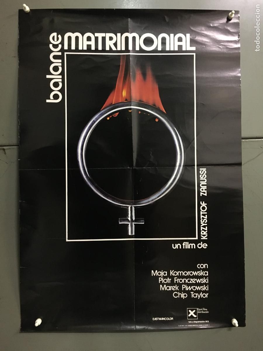 Cine: AEX96 BALANCE MATRIMONIAL KRZYSZTOF ZANUSSI CINE POLACO POSTER ORIGINAL 47X68 ESTRENO h0