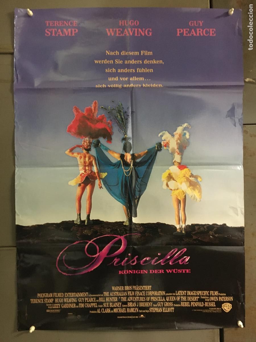 Cine: AEX99 LAS AVENTURAS DE PRISCILLA REINA DEL DESIERTO GAY CULT POSTER ORIGINAL 60X84 ALEMAN h0