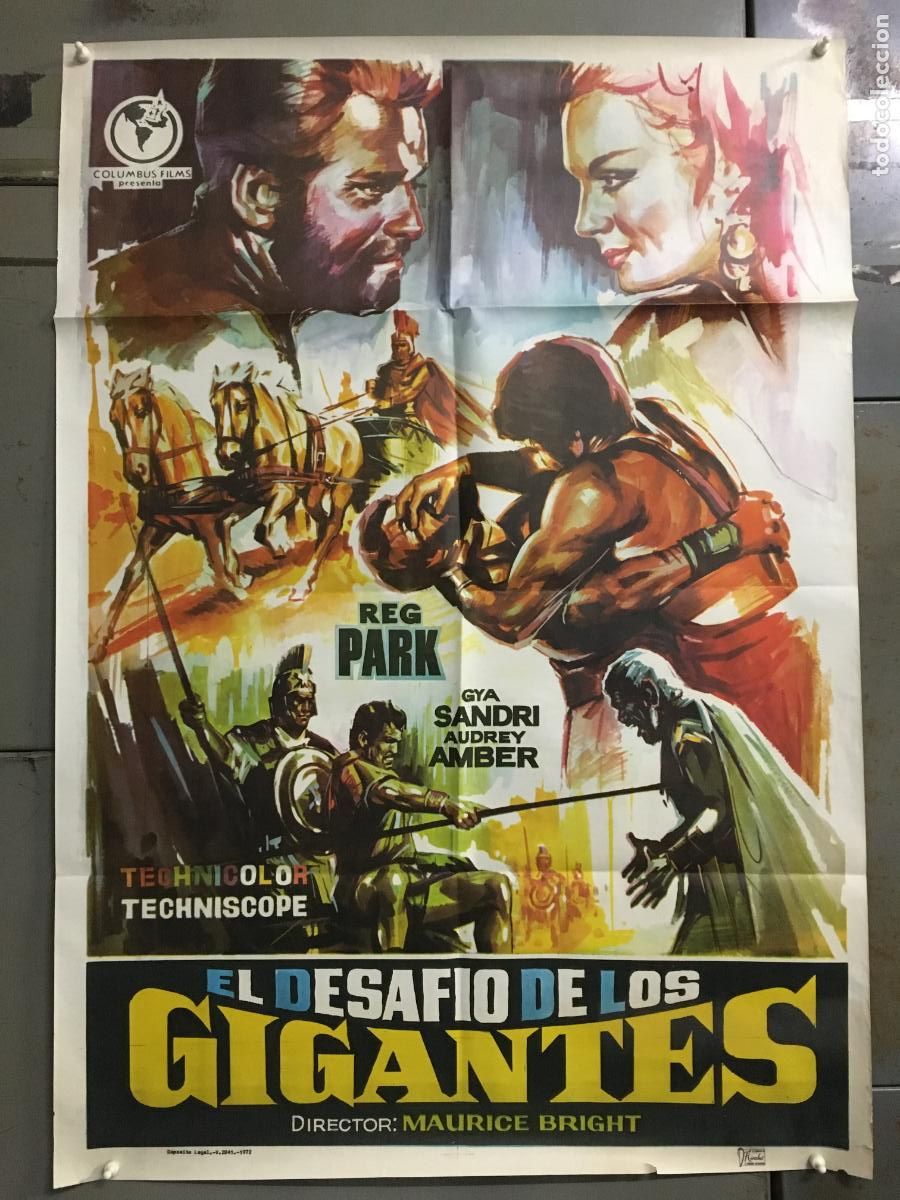 Cine: AEY01 EL DESAFIO DE LOS GIGANTES REG PARK PEPLUM POSTER ORIGINAL ESTRENO 70X100 h0