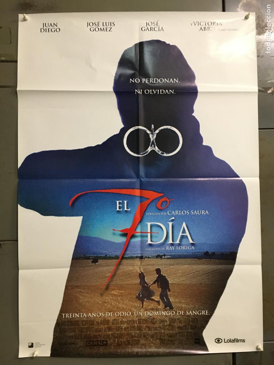 Cine: AEY04 EL SEPTIMO DIA CARLOS SAURA POSTER ORIGINAL 70X100 ESTRENO h0