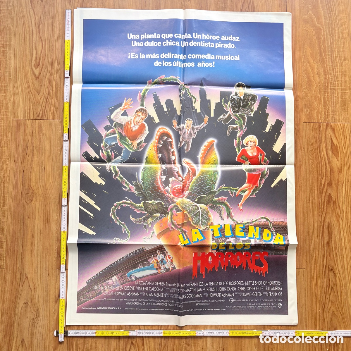 Cine: poster cartel original del estreno en cines espa&ntilde;oles de la pelicula la tienda de los horrores