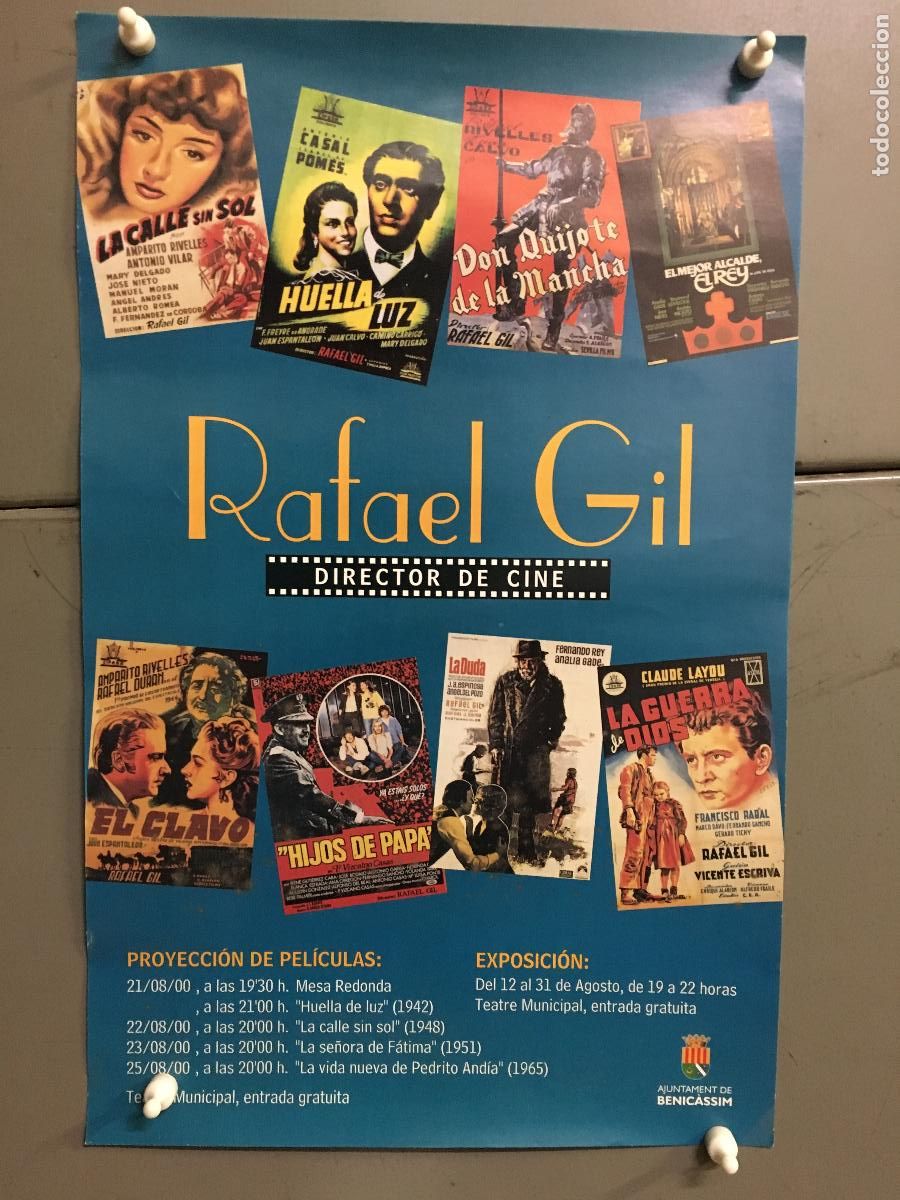 Cine: AEY06 RAFAEL GIL DIRECTOR DE CINE POSTER ORIGINAL EXPOSICION 27X43 h0