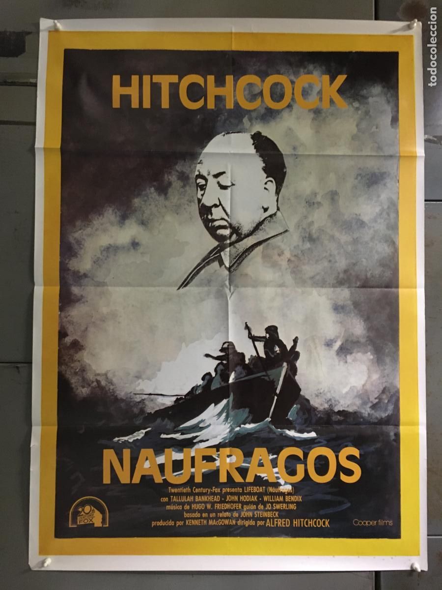 Cine: AEY17 NAUFRAGOS ALFRED HITCHCOCK POSTER ORIGINAL 70X100 ESPA&Ntilde;OL h0