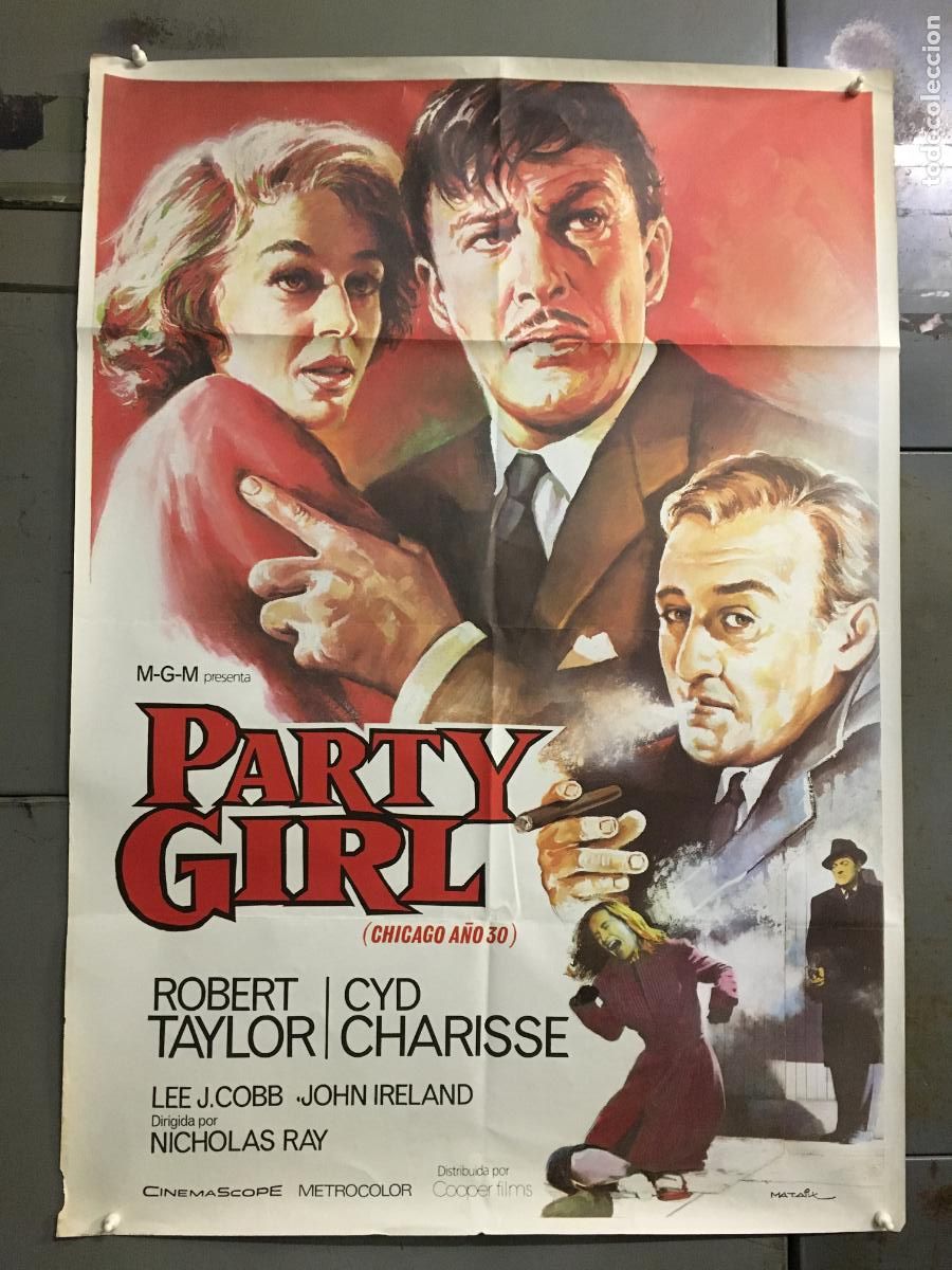 Cine: AEY18 CHICAGO A&Ntilde;O 30 PARTY GIRL ROBERT TAYLOR CYD CHARISSE POSTER ORIGINAL 70X100 R-86 h0