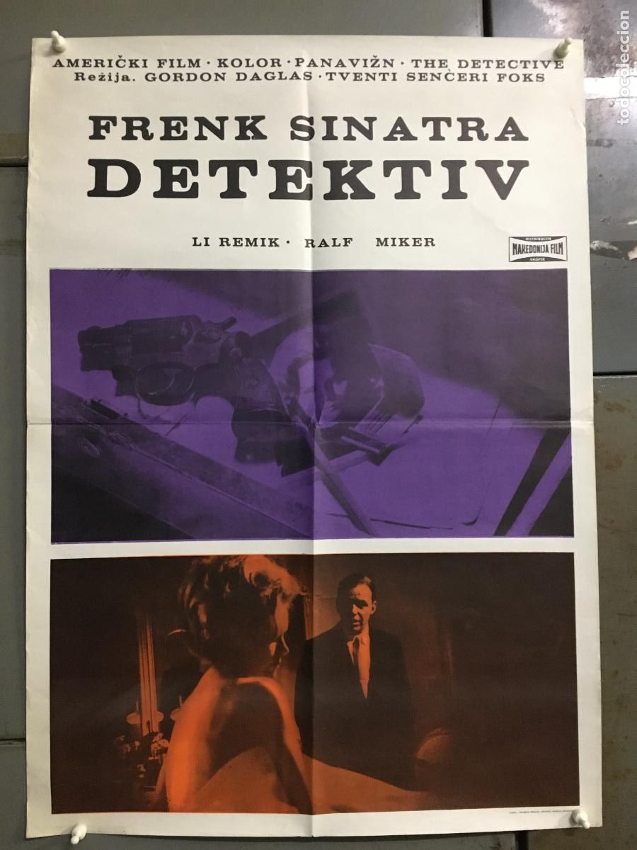 Cine: AEY19 EL DETECTIVE FRANK SINATRA POSTER ORIGINAL YUGOSLAVO 50X70 h0