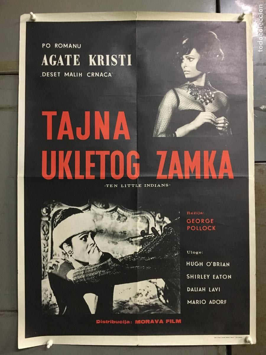 Cine: AEY24 DIEZ NEGRITOS SHIRLEY EATON AGATHA CHRISTIE POSTER ORIGINAL YUGOSLAVO 50X70 h0