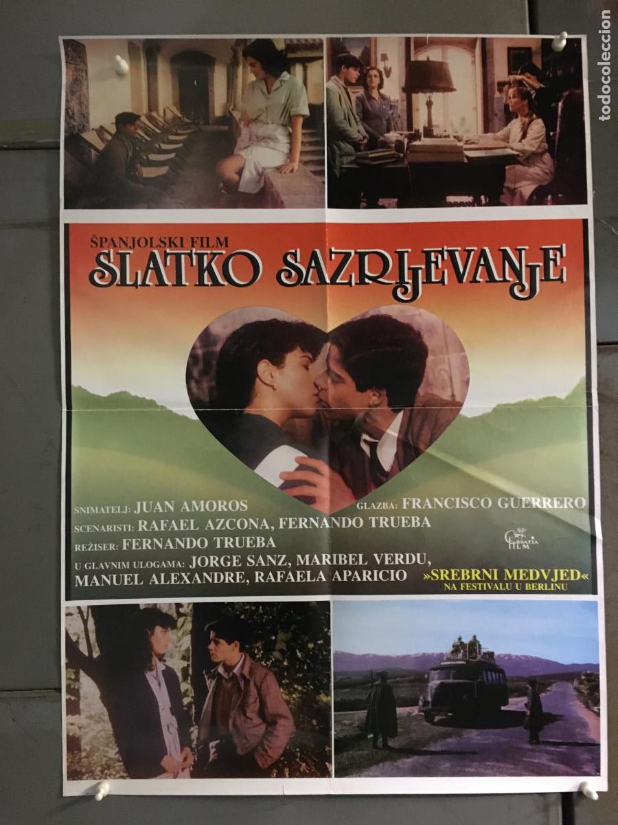 Cine: AEY28 EL A&Ntilde;O DE LAS LUCES FERNANDO TRUEBA JORGE SANZ MARIBEL VERDU POSTER ORIG YUGOSLAVO 50X70 h0