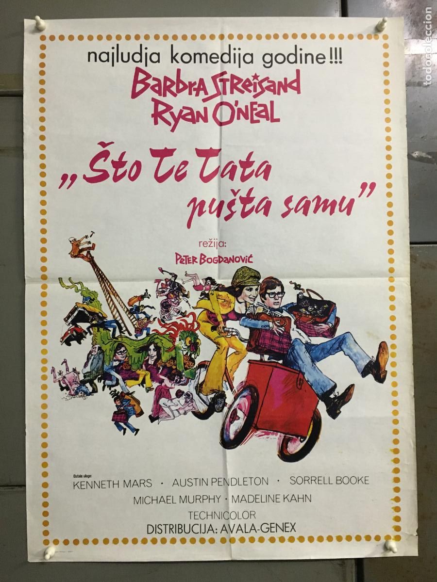 Cine: AEY29 QUE ME PASA DOCTOR BARBRA STREISAND POSTER ORIGINAL YUGOSLAVO 50X70 h0