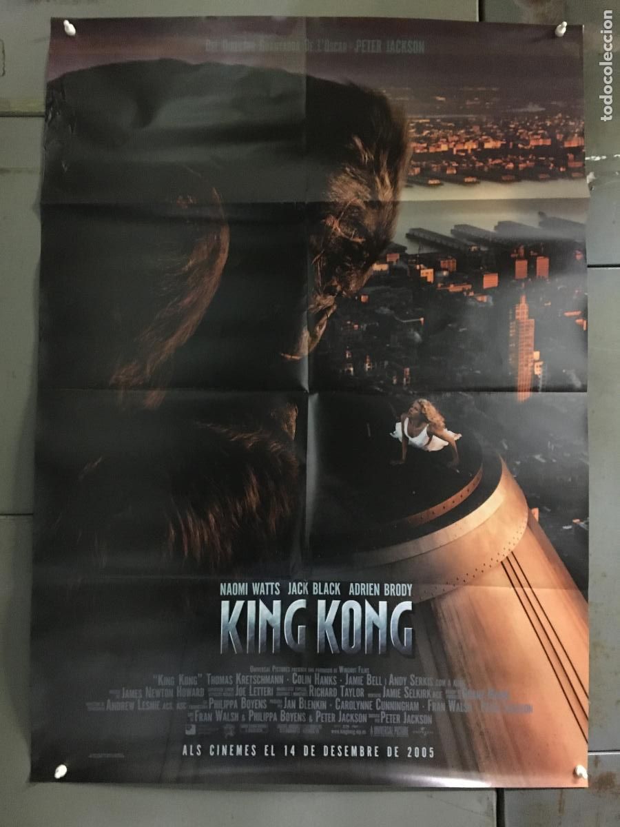 Cine: AEY31 KING KONG PETER JACKSON NAOMI WATTS ADRIEN BRODY POSTER ORIGINAL 70x100 CATALAN h0
