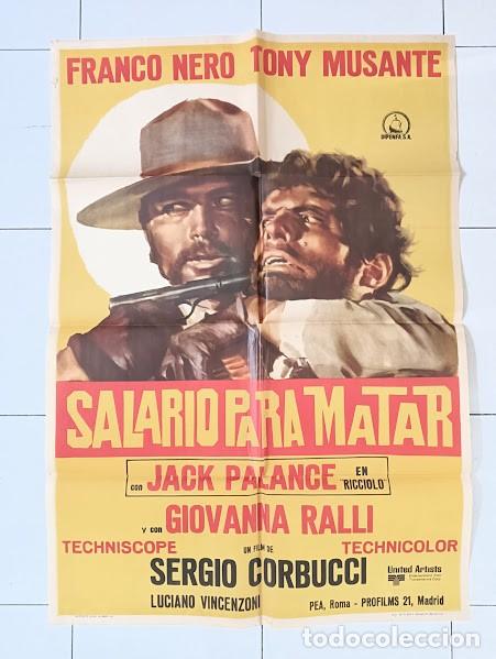Cine: VKD 2108 SALARIO PARA MATAR FRANCO NERO SPAGHETTI POSTER ORIGINAL 70X100 ESTRENO