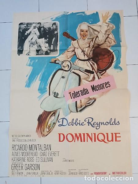 Cine: VKD 2109 DOMINIQUE DEBBIE REYNOLDS LAMBRETTA POSTER ORIGINAL ESTRENO 70X100