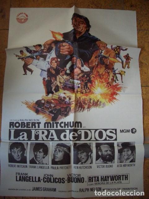 Cine: P&oacute;ster original de cine 70x100xm LA IRA DE DIOS ROBERT MITCHUN 1974