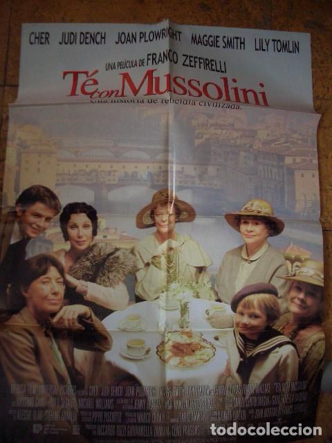 Cine: P&oacute;ster original de cine 70x100xm TE CON MUSSOLINI FRANCO ZEFFIRELLI CHER