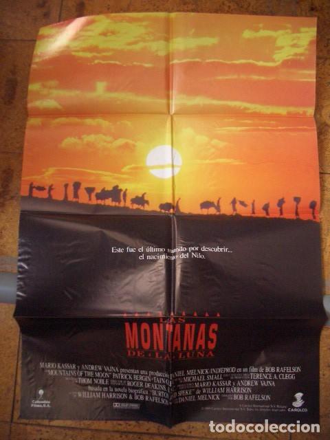 Cine: P&oacute;ster original de cine 70x100xm LAS MONTA&Ntilde;AS DE LA LUNA. PATRICK BERGIN, IAIN GLEN. A&Ntilde;O 1989