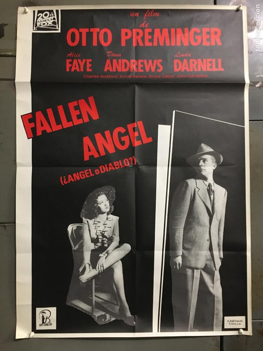 Kino: AEY63 ANGEL O DIABLO ALICE FAYE DANA ANDREWS LINDA DARNELL POSTER ORIGINAL ESPA&Ntilde;OL 70X100 h0