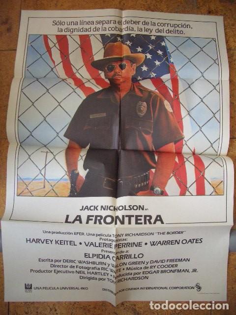 Cine: P&oacute;ster original de cine 70x100xm de LA FRONTERA (1982)Jack Nicholson / Harvey Keitel